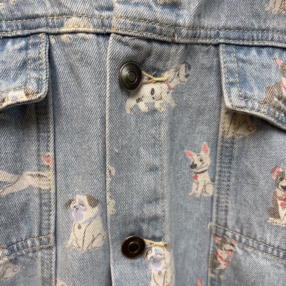 Disney Light Blue Jean Jacket with Dog Characters - Picture 3 of 8